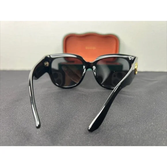 Gucci Acetate Square Frame Sunglasses GG0142SA-001 Black - Picture 10 of 16